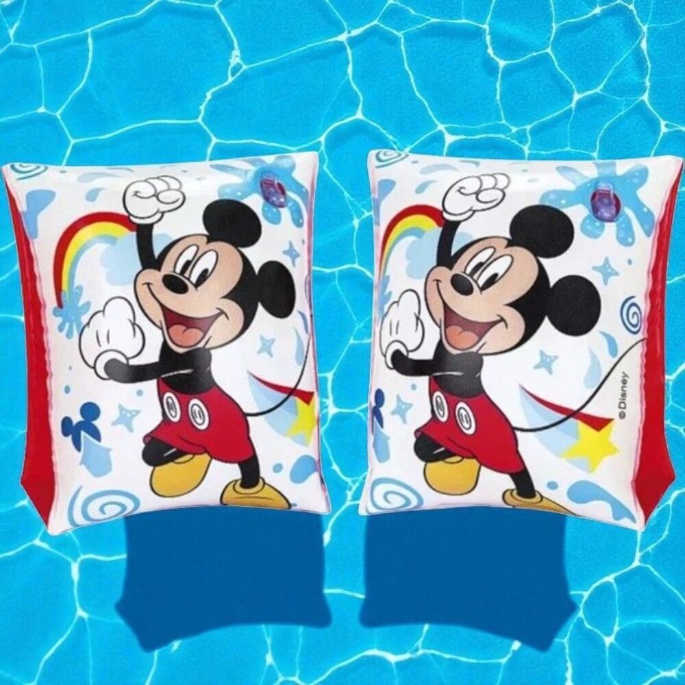 Disney Junior Mickey Mouse Kids Inflatable Arm Floaties Ages 3-6 Swimming NEW - Picture 6 of 7